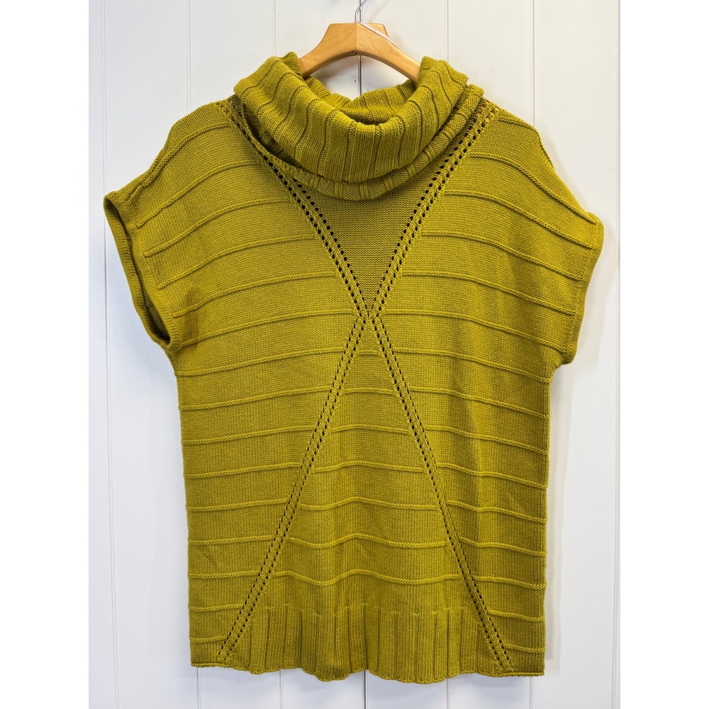 Love 21 Boho Boxy Cowl Neck Sweater Vest Women Size XS Earthy Fall Fashion Chic